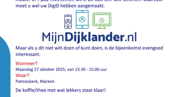 Maandag 27 oktober: Marker Koffie Speciaal